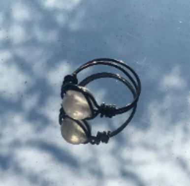 Clear Gem Wire Wrapped Ring