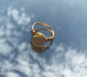 Lemon Slice Wire Wrapped Ring